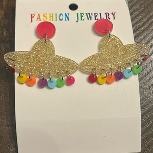 Sombrero Colorful Mexican Hat earrings
